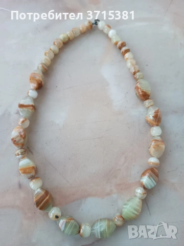 Колие от камък оникс, снимка 4 - Колиета, медальони, синджири - 53771293