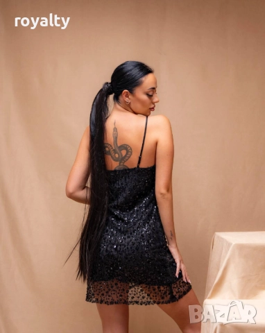 Елегантна Черна Дамска Рокля , снимка 2 - Рокли - 52945395