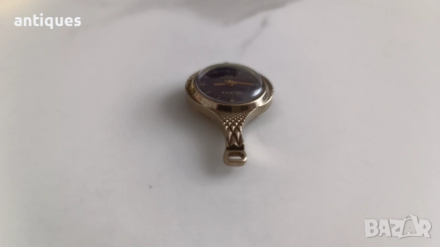 Позлатен дамски часовник - колие - SLAVA - 17 jewels - №4, снимка 4 - Антикварни и старинни предмети - 53731438