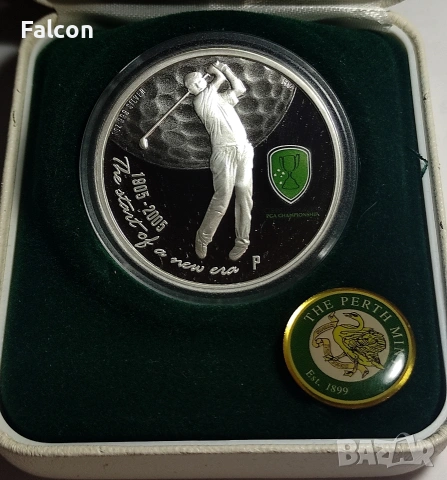 1 Oz сребърна инвестиционна монета Centenary of Australian PGA Golf Coin 2005
