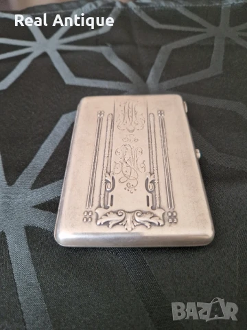 Страхотна антикварна колекционерска руска сребърна табакера 84