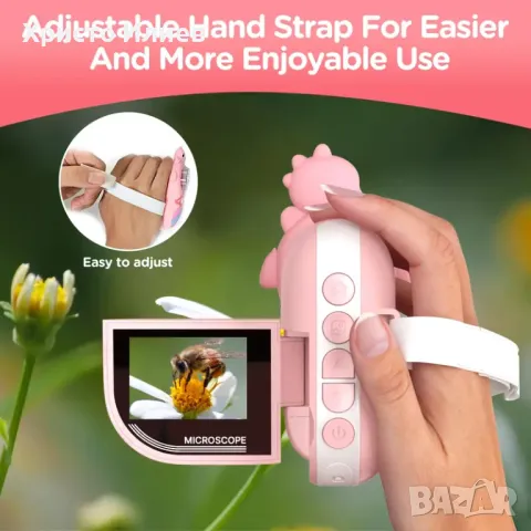 Детски дигитален микроскоп 2MP с 1000x увеличение HD 2-инчов IPS екран, снимка 3 - Други - 50344301