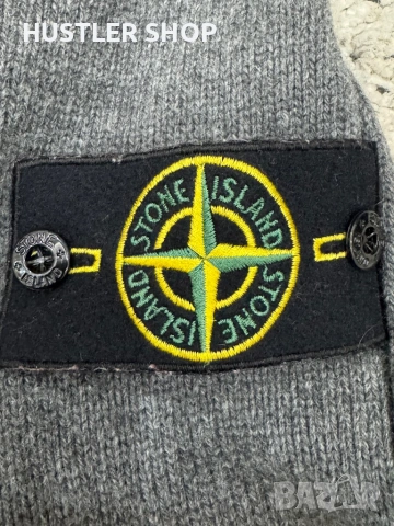 Мъжка вълнена жилетка STONE ISLAND. Размер L, снимка 3 - Суичъри - 53169291