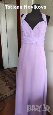 Официална шифонена рокля  с цип, снимка 1