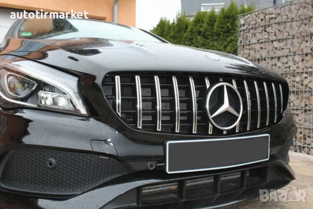 Хром/черна решетка тип GT за Mercedes CLA W117, снимка 3 - Аксесоари и консумативи - 56053549
