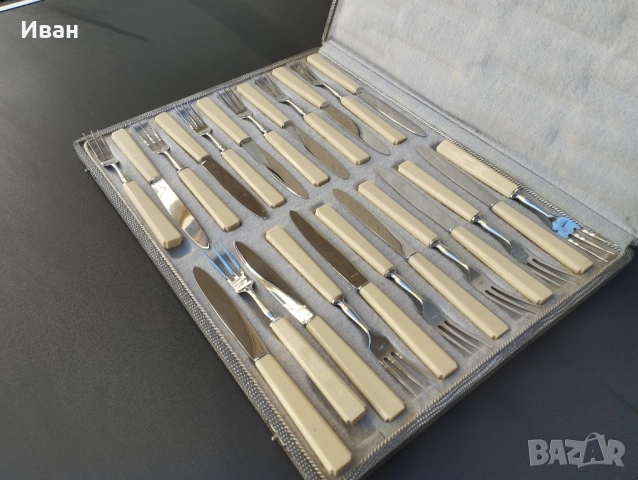 Комплект от 24 броя прибори за хранене/десерт, снимка 5 - Прибори за хранене, готвене и сервиране - 52226525