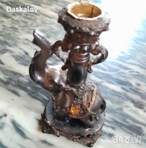Продавам декоративен свещник слонче, снимка 2 - Декорация за дома - 41345866