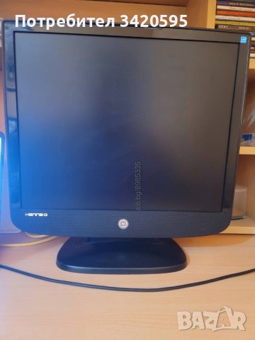 Продавам един брой монитор за компютър Hanns.G HQ191D 48,3 см (19”) 1280 x 1024 пиксела, Черен, снимка 1 - Монитори - 42102733