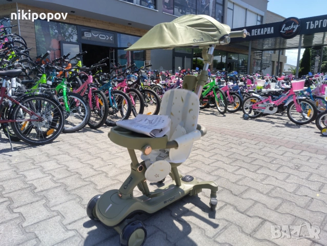 BYOX Детска тротинетка Cornet 6в1 зелен
