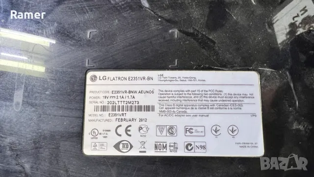 LG Flatron E2351VR  715G4951-M02-000-004L, снимка 5 - Части и Платки - 48289294