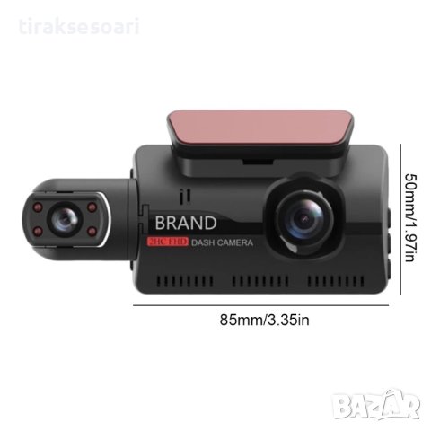 32 GB Подарък + Видеорегистратор с две камери Full HD 1080P, снимка 3 - Аксесоари и консумативи - 41898732