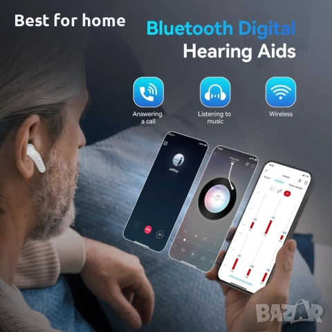 Bluetooth слухови апарати за възрастни хора, снимка 2 - Други - 51581178