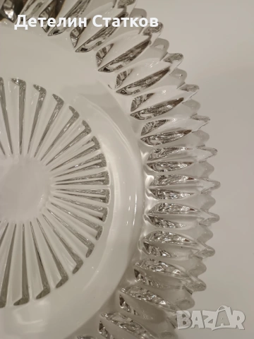 Винтидж стъклена купа, снимка 3 - Чинии - 53019331