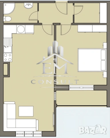 Слънчев двустаен апартамент в кв. Възрожденци на ТОП ЦЕНА