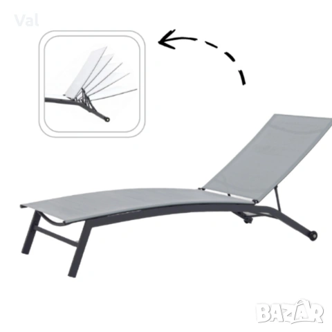 Шезлонг с регулируема облегалка - стил и гарантиран комфорт, снимка 12 - Градински мебели, декорация  - 53842975
