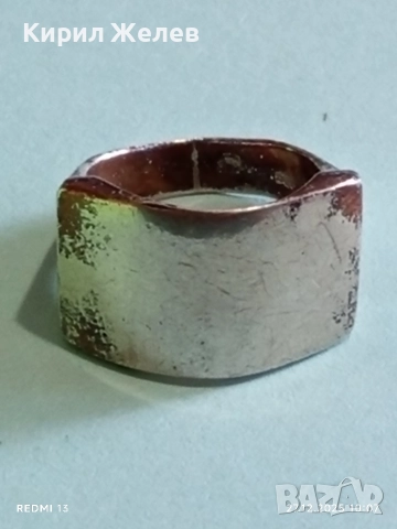 Винтидж сребърен пръстен Английски стил подходящ за гравиране 47615, снимка 6 - Пръстени - 52909662