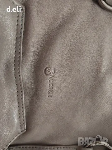 BACCINI 🇮🇹  Голяма чанта от 100% Агнешка кожа, снимка 4 - Чанти - 49398224