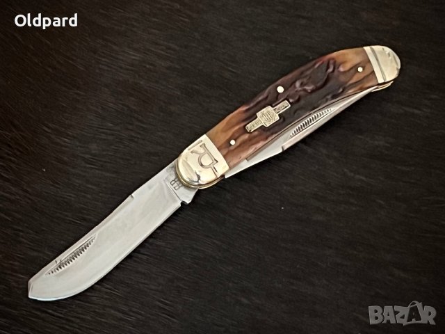 Колекционерски сгъваем нож (Sowbelly Trapper Stag Bone).RR1907, снимка 4 - Ножове - 41828343