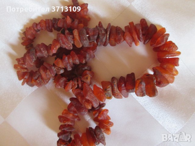 Старо колие естествен балтийски необработен кехлибар, снимка 5 - Колиета, медальони, синджири - 42376593