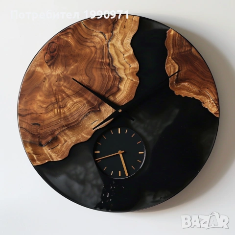 Стенен часовник от естествена дървесина по поръчка, снимка 11 - Декорация за дома - 53727150