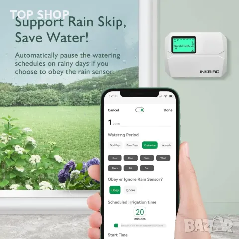 Компютър за напояване, 8-зонов INKBIRD IIC-800-WIFI  , снимка 6 - Напояване - 48774356