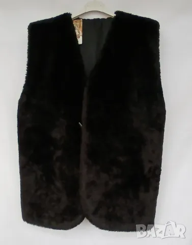 Черен елек от еко кожа. Макси., снимка 1