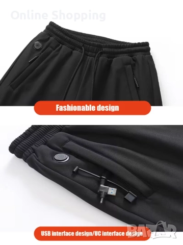 Затоплящ USB панталон с 8 зони на затопляне, долнище с подгрев за зимата, снимка 5 - Панталони - 52022809