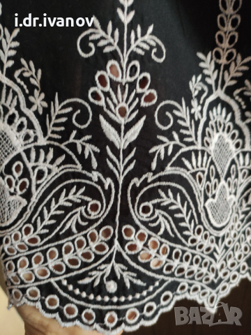 ZARA черна риза с рязана дантела, снимка 4 - Ризи - 44679928