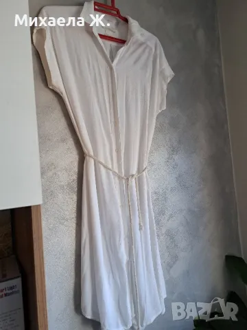 Бяла плажна рокля H&M , снимка 5 - Рокли - 49582724