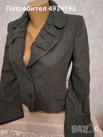 Сако,късо Палто цвят графит -DKNY, снимка 2 - Сака - 56202978