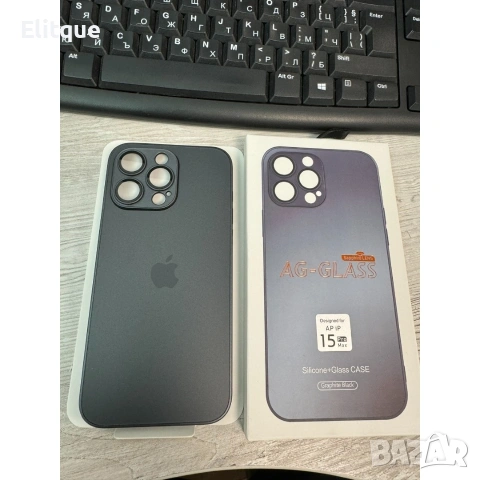Кейс Със Стъклен Гръб за 15 PRO MAX