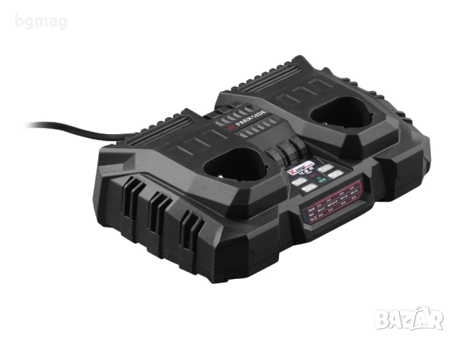 Parkside PDSLK 12 B2 двойно зарядно за 12V акумулаторни батерии,4.5A , снимка 5 - Други инструменти - 52057736