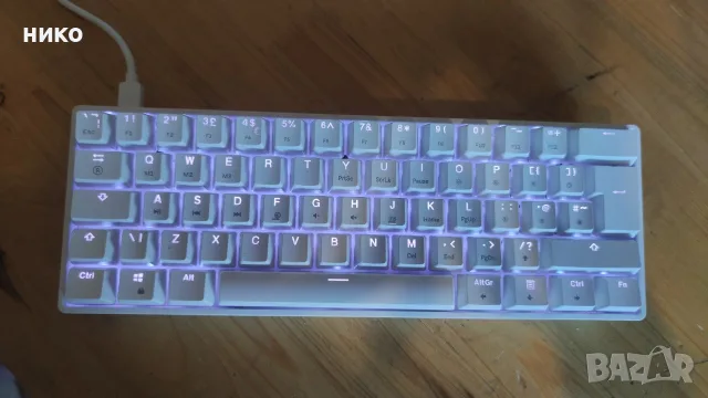 Механична геймърска клавиатура MIZAR MZ 60 LUNA сgateron optical brown суичове, снимка 6 - Клавиатури и мишки - 56018122