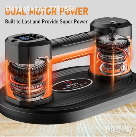 Procci P7703 Вендуза с батерия 4500mAh за плочки, стъкло, мрамор,2 мотора,подемна мощност 200 кг., снимка 3 - Други инструменти - 51302971