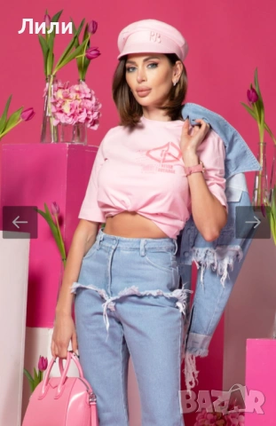 Розова тениска Alessa Street Style Star