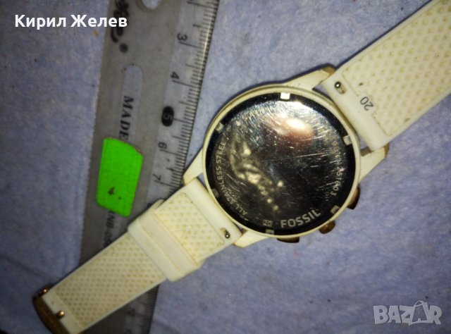 FOSSIL Стар МАРКОВ КВАРЦОВ ЧАСОВНИК - ФОСИЛ със СИЛИКОНОВА ОРИГИНАЛНА КАИШКА 26538, снимка 13 - Мъжки - 42128149