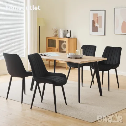 ПРОМОЦИЯ Трапезни столове с кадифена дамаска, к-т от 2бр C-U-DC-G0431BL, снимка 2 - Столове - 48867100