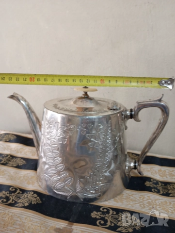 Стара посребрена кана за кафе,чай, снимка 6 - Други ценни предмети - 52532925