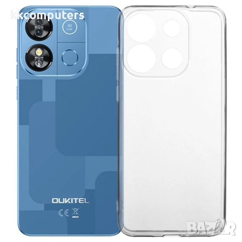 Калъф с протектор за Oukitel C57 Pro / C57s – мек TPU удароустойчив калъф, прозрачен или черен