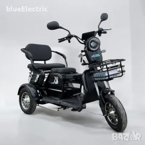 Електрическа триместна триколка blueElectric C1 1800W | 48V | 24Ah | BLACK
