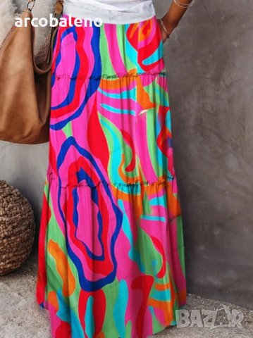 Дамска пола в бохемски стил, 8цвята  , снимка 14 - Поли - 40377548