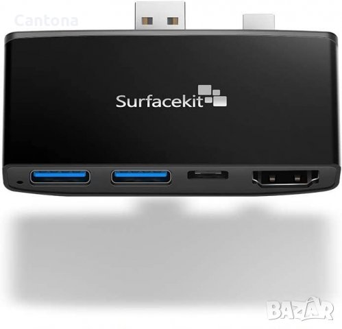 Докинг станция Surfacekit за Surface Pro 5/6, USB Type C, 4K HDMI, 2xUSB 3.0, снимка 3 - Други - 40210468