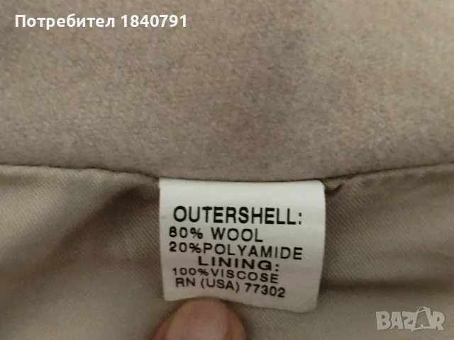 Палто/манто ZARA – бледо млечно бежово, L, снимка 8 - Палта, манта - 48612194