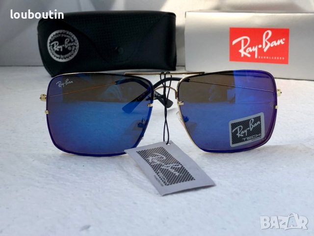 Ray-Ban мъжки слънчеви очила Рей-Бан огледални сини , снимка 2 - Слънчеви и диоптрични очила - 41669938