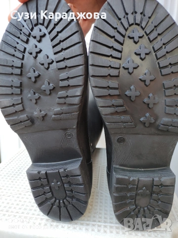 Стилни черни гумени ботуши, снимка 6 - Дамски ботуши - 53622254