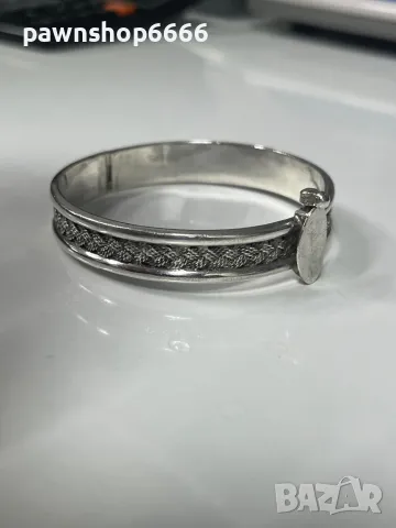 Уникална сребърна гривна – ръчна изработка, проба 800, снимка 10 - Гривни - 49532045