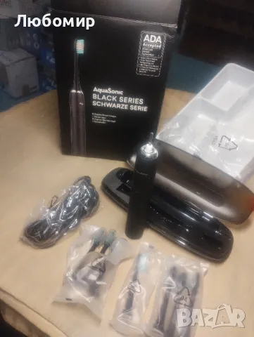 Четка за зъби Aquasonic  с 7глави за четка ProFlex, стъкло за безжично зареждане и кутия

, снимка 3 - Други - 48440353