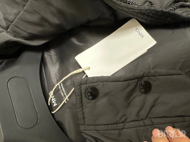 MANGO уникално дамско черно  зимно яке , снимка 13 - Якета - 43635838