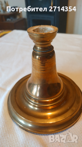 Стар свещник , снимка 4 - Антикварни и старинни предмети - 44834748