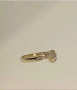 Златен пръстен с диаманти 14к, снимка 4